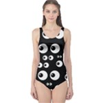 black white eyes One Piece Swimsuit