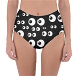 black white eyes Reversible High-Waist Bikini Bottoms