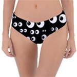 black white eyes Reversible Classic Bikini Bottoms