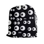 black white eyes Drawstring Pouch (XXL)