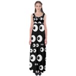 black white eyes Empire Waist Maxi Dress