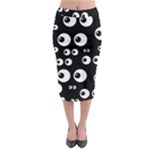 black white eyes Midi Pencil Skirt