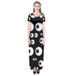 black white eyes Short Sleeve Maxi Dress