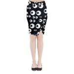 black white eyes Midi Wrap Pencil Skirt