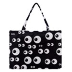 black white eyes Medium Tote Bag