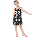 black white eyes Kids  Sleeveless Dress