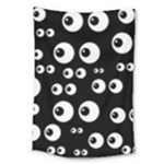 black white eyes Large Tapestry