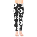 black white eyes Kids  Legging