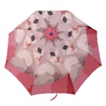 pink fluffy kitten Folding Umbrella