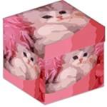 pink fluffy kitten Storage Stool 12 