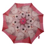 pink fluffy kitten Hook Handle Umbrella (Large)