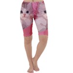 pink fluffy kitten Cropped Leggings 