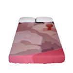 pink fluffy kitten Fitted Sheet (Full/ Double Size)