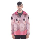 pink fluffy kitten Hooded Wind Breaker (Men)