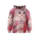 pink fluffy kitten Kids  Pullover Hoodie