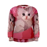 pink fluffy kitten Women s Sweatshirt