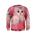 pink fluffy kitten Kids  Sweatshirt