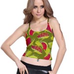 Halloween Fly Trap Spaghetti Strap Bra Top