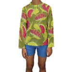 Halloween Fly Trap Kids  Long Sleeve Swimwear