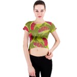 Halloween Fly Trap Crew Neck Crop Top