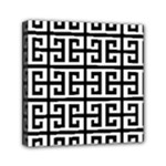 Black white Greek Key Mini Canvas 6  x 6  (Stretched)