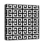 Black white Greek Key Mini Canvas 8  x 8  (Stretched)