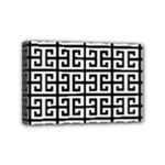 Black white Greek Key Mini Canvas 6  x 4  (Stretched)