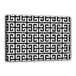 Black white Greek Key Canvas 18  x 12  (Stretched)