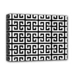 Black white Greek Key Deluxe Canvas 16  x 12  (Stretched) 