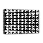 Black white Greek Key Deluxe Canvas 18  x 12  (Stretched)