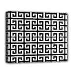 Black white Greek Key Deluxe Canvas 20  x 16  (Stretched)