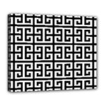 Black white Greek Key Deluxe Canvas 24  x 20  (Stretched)