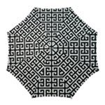 Black white Greek Key Golf Umbrella