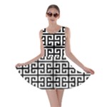 Black white Greek Key Skater Dress