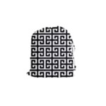 Black white Greek Key Drawstring Pouch (Small)