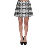 Black white Greek Key Skater Skirt