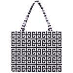 Black white Greek Key Mini Tote Bag