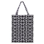 Black white Greek Key Classic Tote Bag