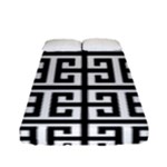 Black white Greek Key Fitted Sheet (Full/ Double Size)