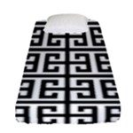 Black white Greek Key Fitted Sheet (Single Size)