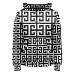 Black white Greek Key Women s Pullover Hoodie