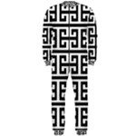 Black white Greek Key OnePiece Jumpsuit (Men)