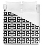 Black white Greek Key Duvet Cover (Queen Size)