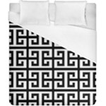 Black white Greek Key Duvet Cover (California King Size)