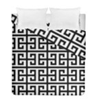 Black white Greek Key Duvet Cover Double Side (Full/ Double Size)