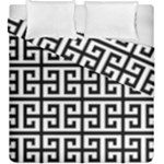 Black white Greek Key Duvet Cover Double Side (King Size)