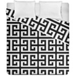 Black white Greek Key Duvet Cover Double Side (California King Size)