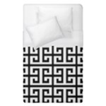 Black white Greek Key Duvet Cover (Single Size)