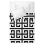 Black white Greek Key Duvet Cover Double Side (Single Size)