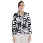 Black white Greek Key Wind Breaker (Women)